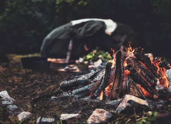 Natursauna für spirituelle Zeremonien. — Stockfoto