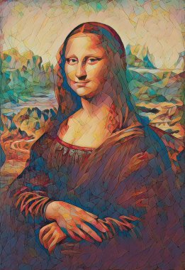 My painting reproduction of Mona Lisa by Leonardo da Vinci clipart