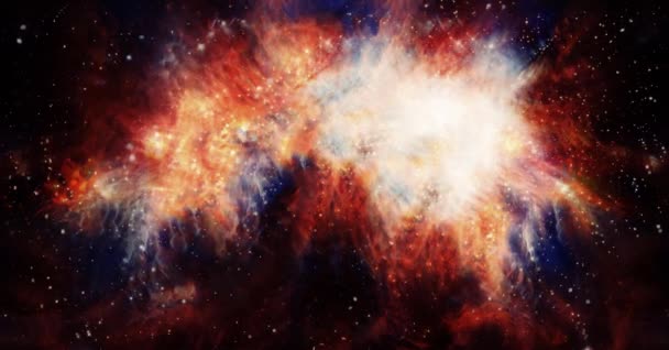 Kosmischer Raum und Sterne, kosmischer abstrakter Hintergrund und Leinwandeffekt. — Stockvideo