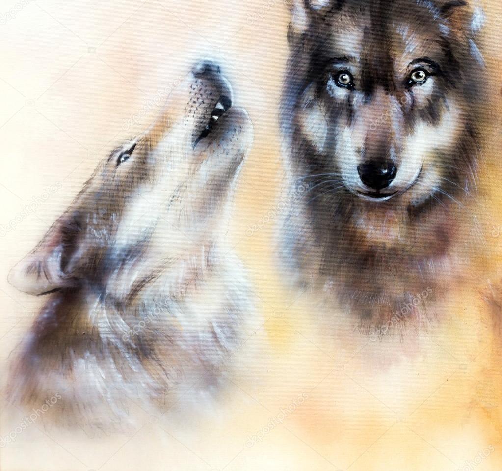 Pair of wolves