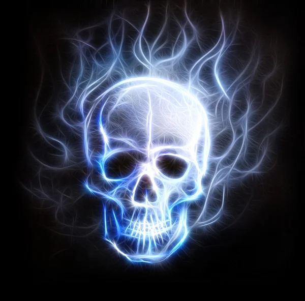 Latar belakang ornamen fraktal Skull — Stok Foto