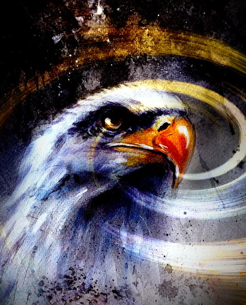 Painting  eagle on an abstract background, USA Symbols Freedom — Stock Photo, Image