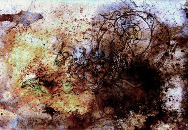 Renkli arka planlar, noktalar ile kolaj resim abstract, yapısı ve süs eşyaları ejderha pas