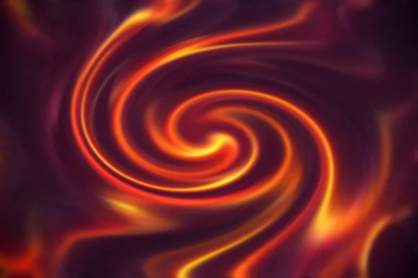 Chama de fogo abstrata em um fundo preto e violeta. E efeito espiral — Fotografia de Stock