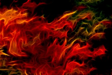 Renkli arka planlar, resim kolaj, yangın fraktal etkisi, kırmızı, yeloow ve turuncu kolaj soyut.