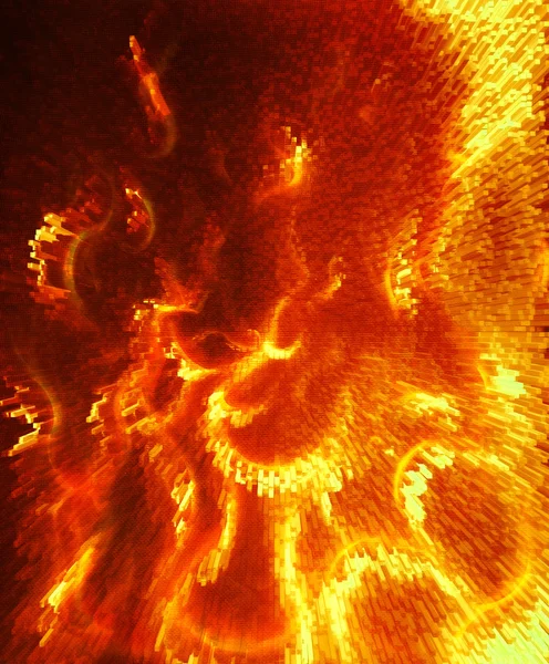 Декоративная живопись огнем и абстрактная структура многоугольника — стоковое фото