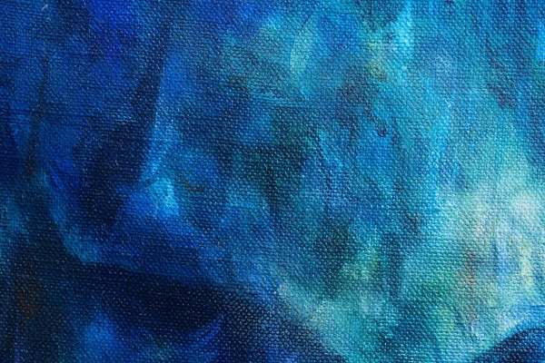 Blue abstract color Backgrounds, painting on canvas. — Stockfoto