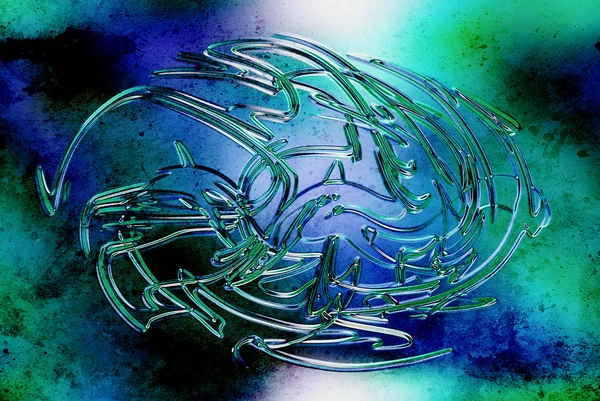 Abstrakter Hintergrund, Farbgraffiti mit Grunge-Effekt und Glaseffekt. — Stockfoto