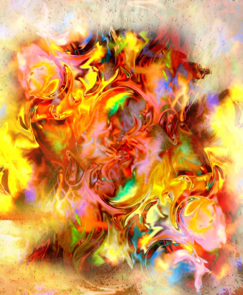 Цветовая абстракция фон и пятна и эффект огня . — стоковое фото