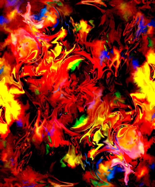 Sfondo fiamme di fuoco, struttura LAVA. Collage di computer. Concetto Terra . — Foto Stock