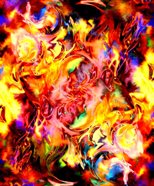 Sfondo fiamme di fuoco, struttura LAVA. Collage di computer. Concetto Terra . — Foto Stock