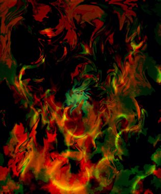 Yangın arka plan, lav yapısı alevler. Bilgisayar kolaj. Dünya kavramı.