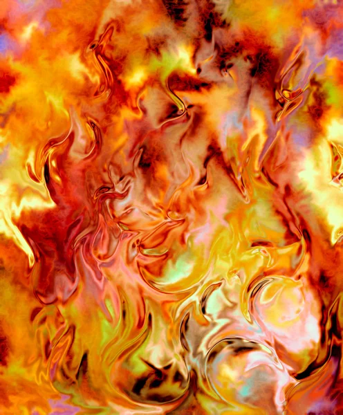 Elden flammar bakgrund, Lava struktur. Dator collage. Jorden koncept. — Stockfoto