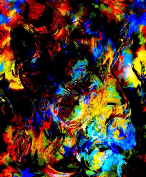 Color Fondo abstracto y crepitar desierto y efecto de fuego, collage de computadora . — Foto de Stock