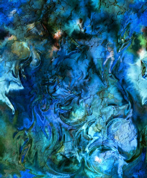 Kleur abstracte achtergrond en woestijn tincraquelé, computer collage. — Stockfoto