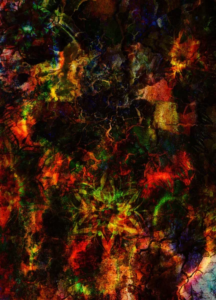 Цвет Абстрактный фон и пятна с цветовым эффектом, компьютерный коллаж . — стоковое фото