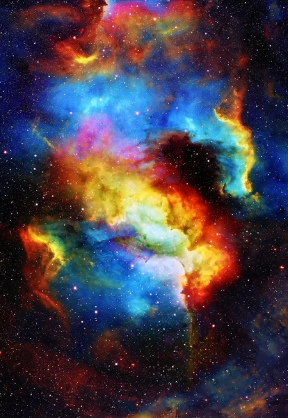 Mgławica, przestrzeń kosmiczna i gwiazdy, niebieskie kosmiczne abstrakcyjne tło. Elementy tego obrazu dostarczone przez NASA. — Zdjęcie stockowe