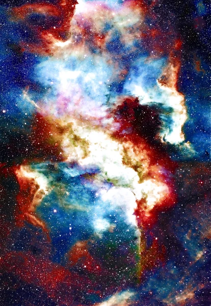 Mlhovina, kosmický prostor a hvězdy, modré kosmické abstraktní pozadí. Prvky tohoto snímku poskytla NASA. — Stock fotografie