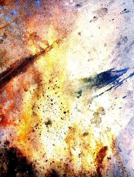Painting Abstract  Fire on paper and spoots., Airbrush painting. — ストック写真