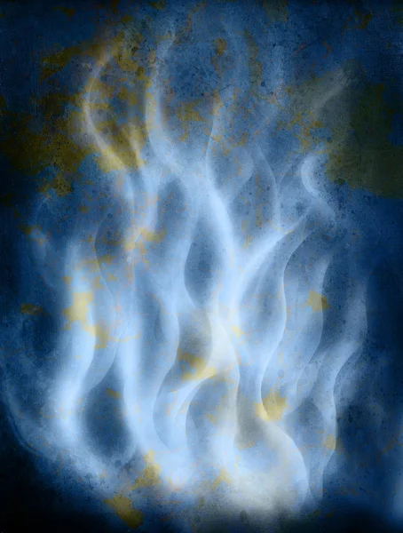 Målning Brand på svart bakgrund, Airbrush målning. målning på trä. — Stockfoto