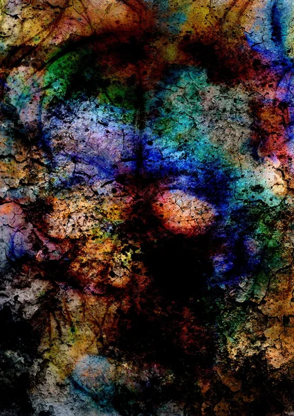 Collage de Color Skull. Fondo abstracto de color, collage informático . — Foto de Stock