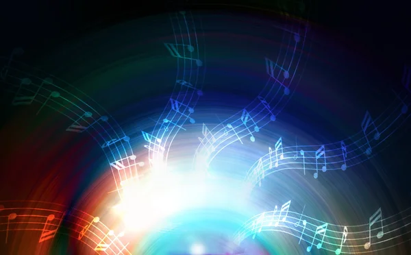 Silhouette of music Audio Speaker and note, abstract background, Light Circle. Music concept. — Stock Photo, Image