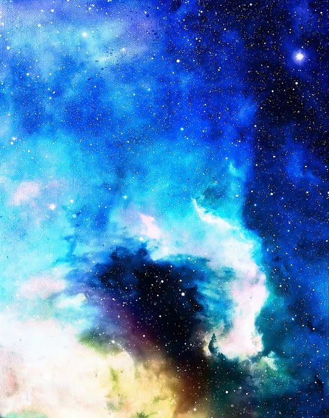 Nebula, Cosmic space and stars, blue cosmic abstract background. — Stock Photo, Image