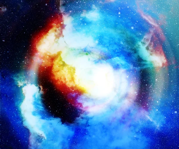 Csillagköd, kozmikus tér és csillagok, kék kozmikus absztrakt háttér. A kép elemeit a NASA bocsátotta rendelkezésre. — Stock Fotó