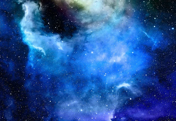 Nebulosa, Espacio cósmico y estrellas, fondo cósmico abstracto azul. —  Fotos de Stock