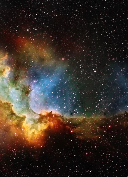 Nebulosa, Kosmisk rymd och stjärnor, blå kosmisk abstrakt bakgrund. Delar av denna bild tillhandahålls av NASA. — Stockfoto