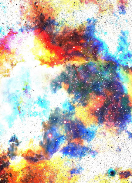 Nebula, Cosmic space and stars, blue cosmic abstract background. Elements of this image furnished by NASA