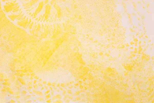 Yellow watercolor with textures added, and ornament structure, watercolor painted background. — Stockfoto