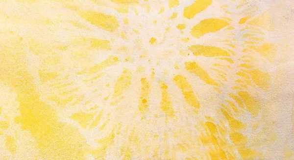Acuarela amarilla con texturas añadidas, y adorno de la estructura de la luz solar, acuarela pintado de fondo . — Foto de Stock