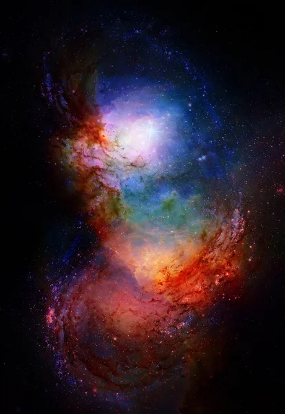 Nebulosa, Espacio cósmico y estrellas, fondo cósmico abstracto azul. Elementos de esta imagen proporcionados por la NASA. — Foto de Stock