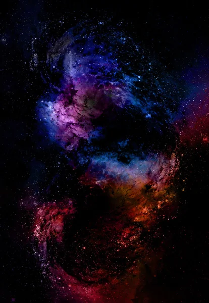 Nebulosa, Espacio cósmico y estrellas, fondo cósmico abstracto azul. Elementos de esta imagen proporcionados por la NASA. —  Fotos de Stock