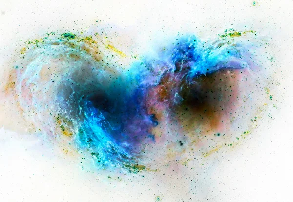 Nebel, kosmischer Raum und Sterne, blauweißer kosmischer abstrakter Hintergrund. Elemente dieses Bildes von der nasa. — Stockfoto