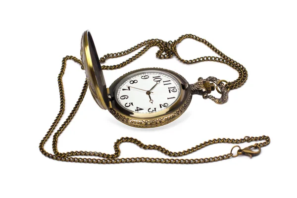 Pocket watch on white background — Stock Photo, Image