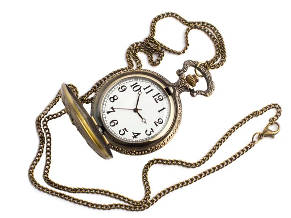 Pocket watch on white background Stock Image