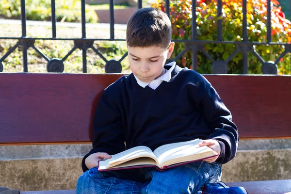 Garçon faire des devoirs — Photo