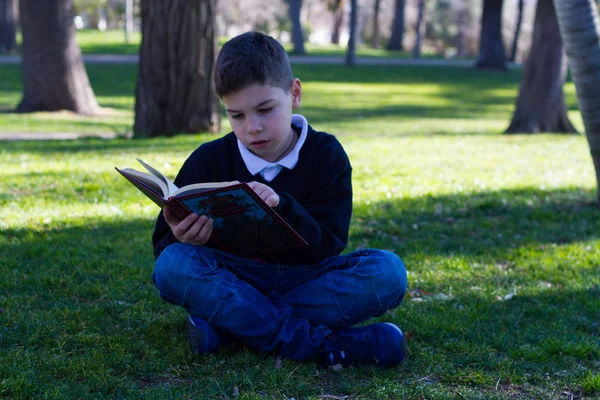 Jongen in het park — Stockfoto