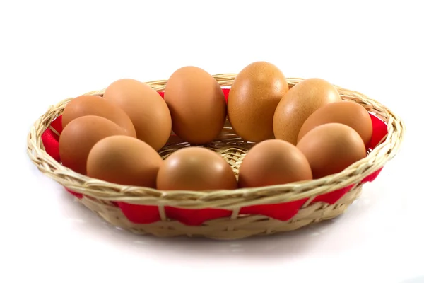 Eggs in the basket — Stock Photo, Image