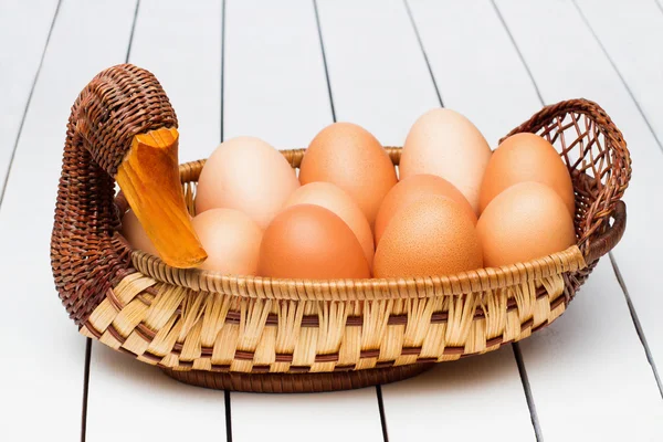 Eggs in tray — Stock Photo, Image