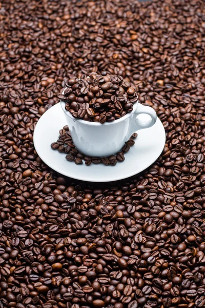 Coffee beans in a cup — Stock Photo, Image