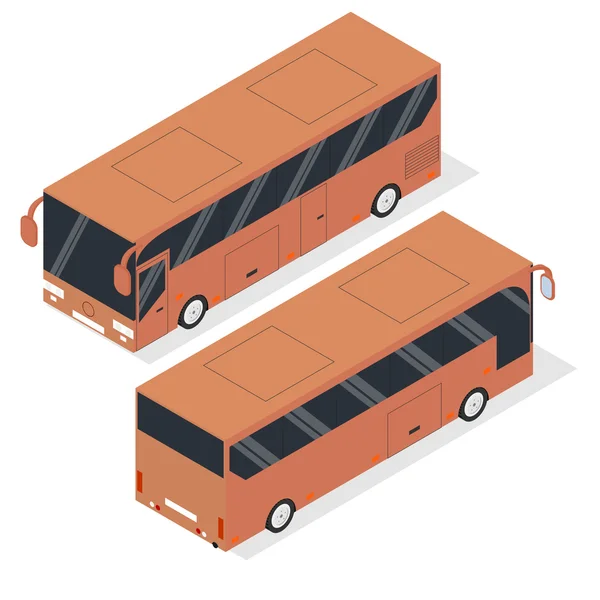 Autobus turystyczny izometryczny. Realistyczne autobus w stylu płaski. — Wektor stockowy