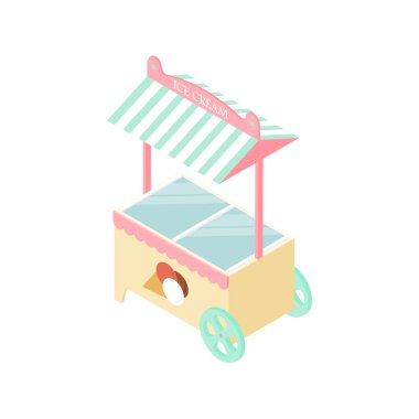 Dondurma büfesi, otometrik. Mobil çadır.