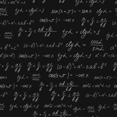 Matematiksel formüller sorunsuz desen. Beyaz tebeşir