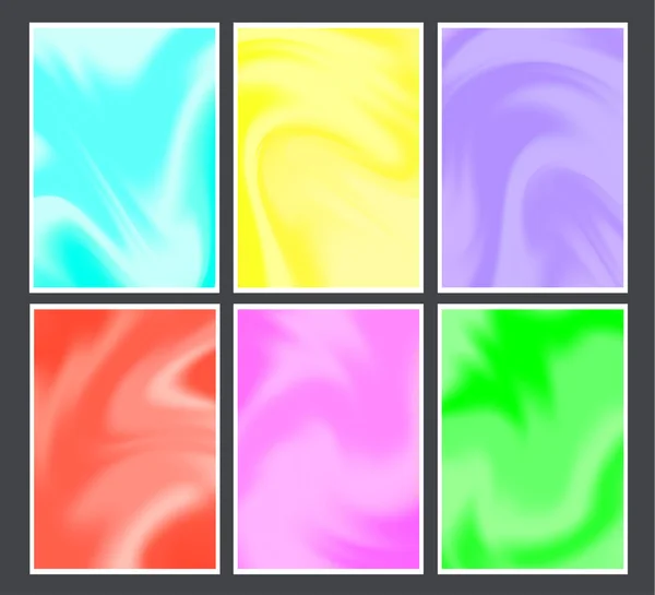 Set of templates with artistic colorful waves. — Stock Vector