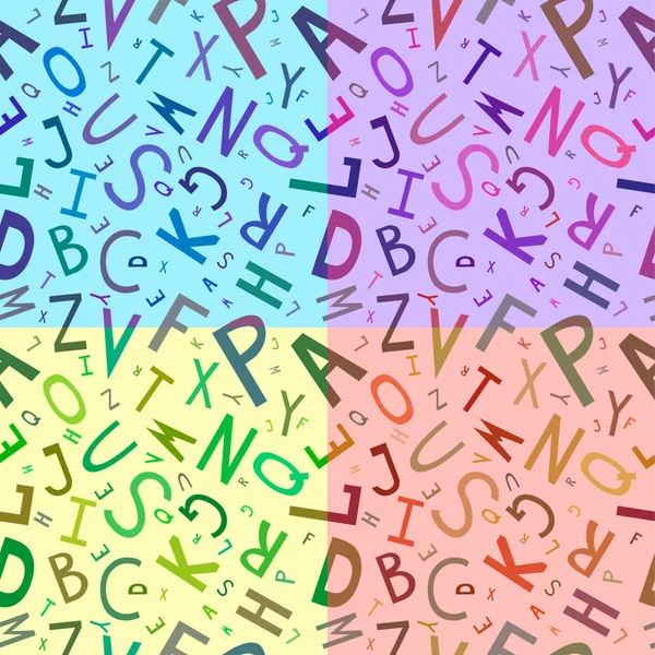 색된 글자의 완벽 한 패턴 — 스톡 벡터