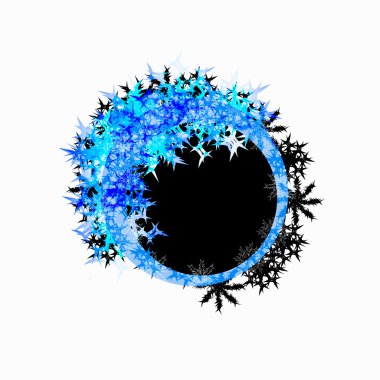 Noel yuvarlak çerçeve. Noel tasarım. Parlak renkler.