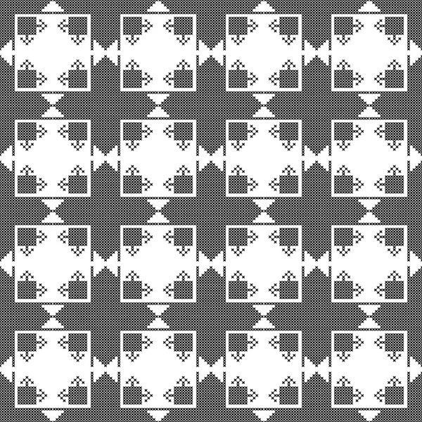 Black and white background. Symmetrical repetition. — Stock Vector